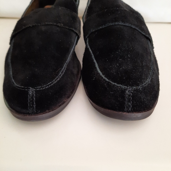 Lucky Brand Black Suede Loafer Shoes Block Heel Size 9M - Picture 10 of 15